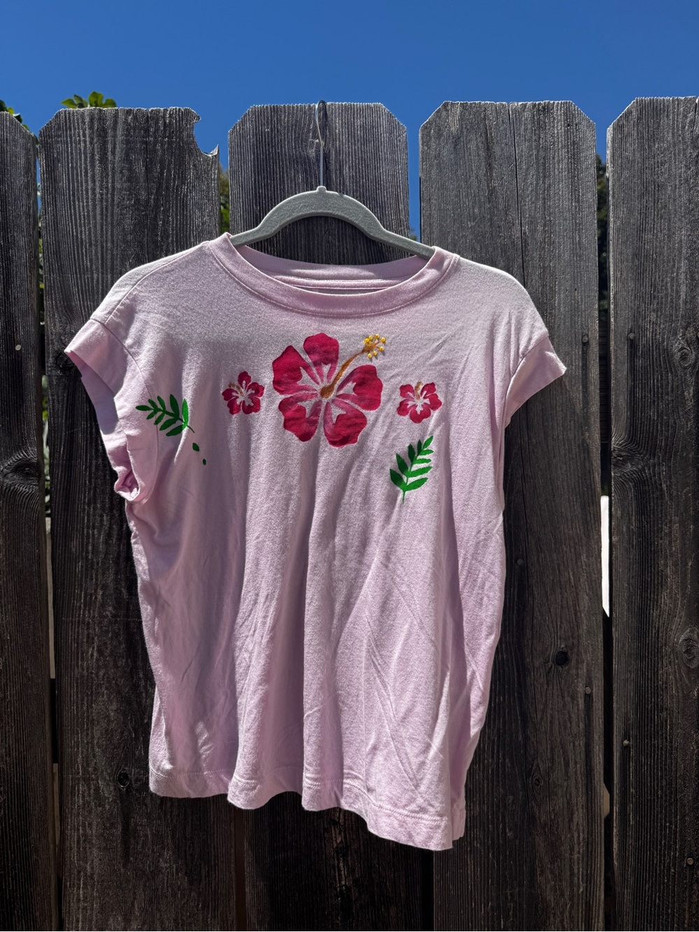 Everything That Glitters Light Pink Handmade Hibiscus Floral Print